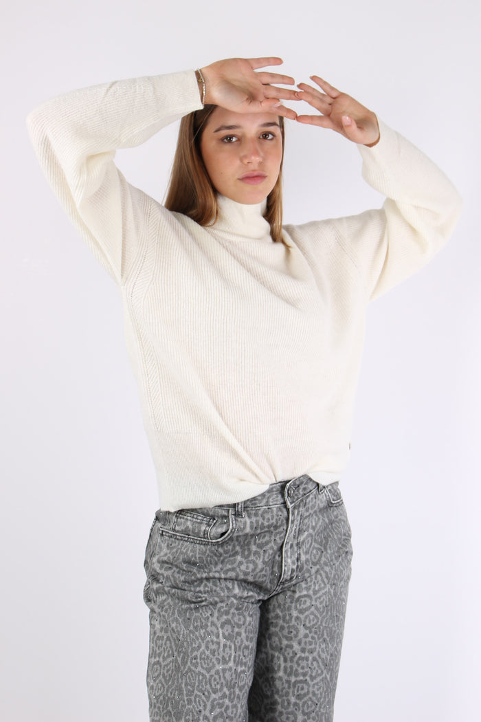 Maglia Collo Alto Star White-6