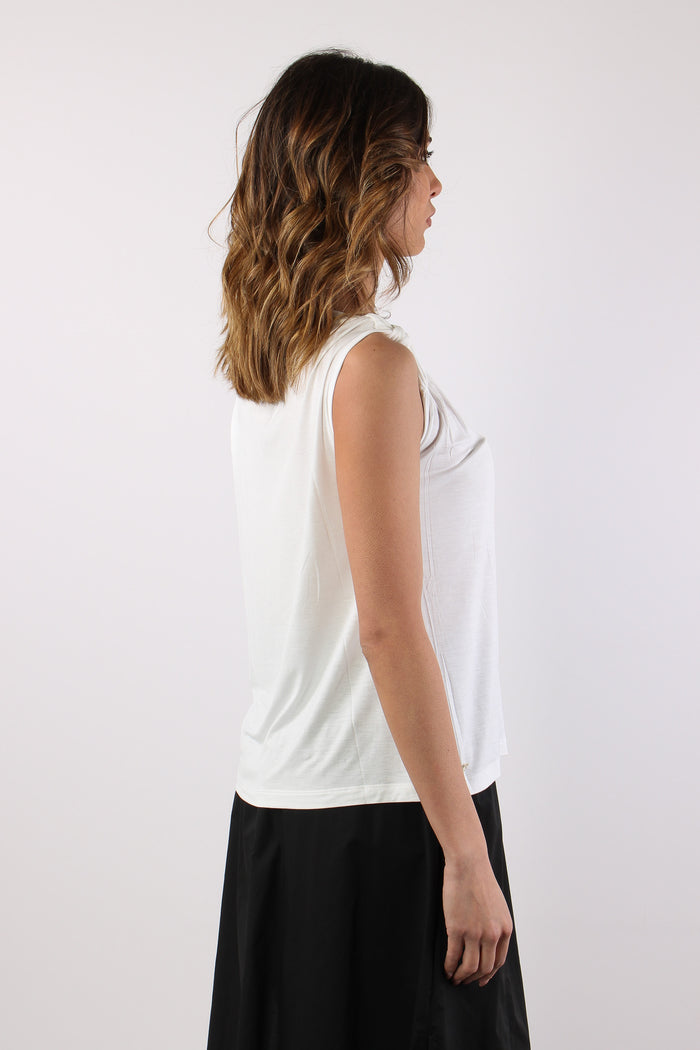 T-shirt Nodo Spalla Avorio-7