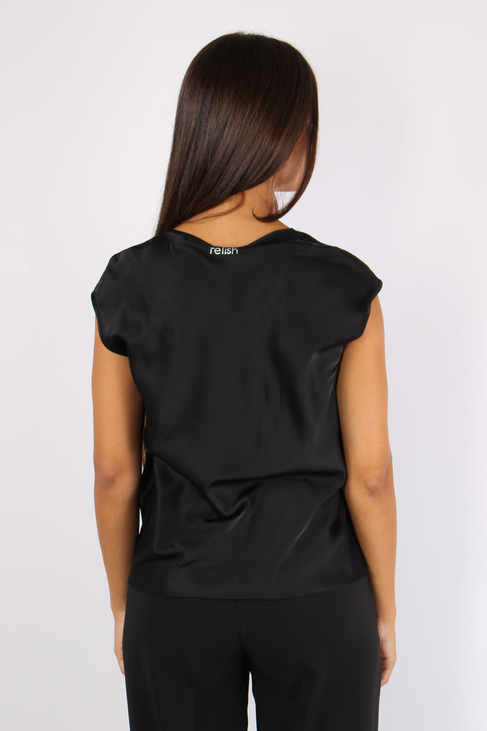 Inquam Top Scavo V Strass Black-3