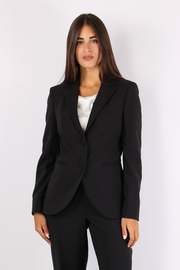 Tobita Giacca 2 Bottoni Tessut Black-2