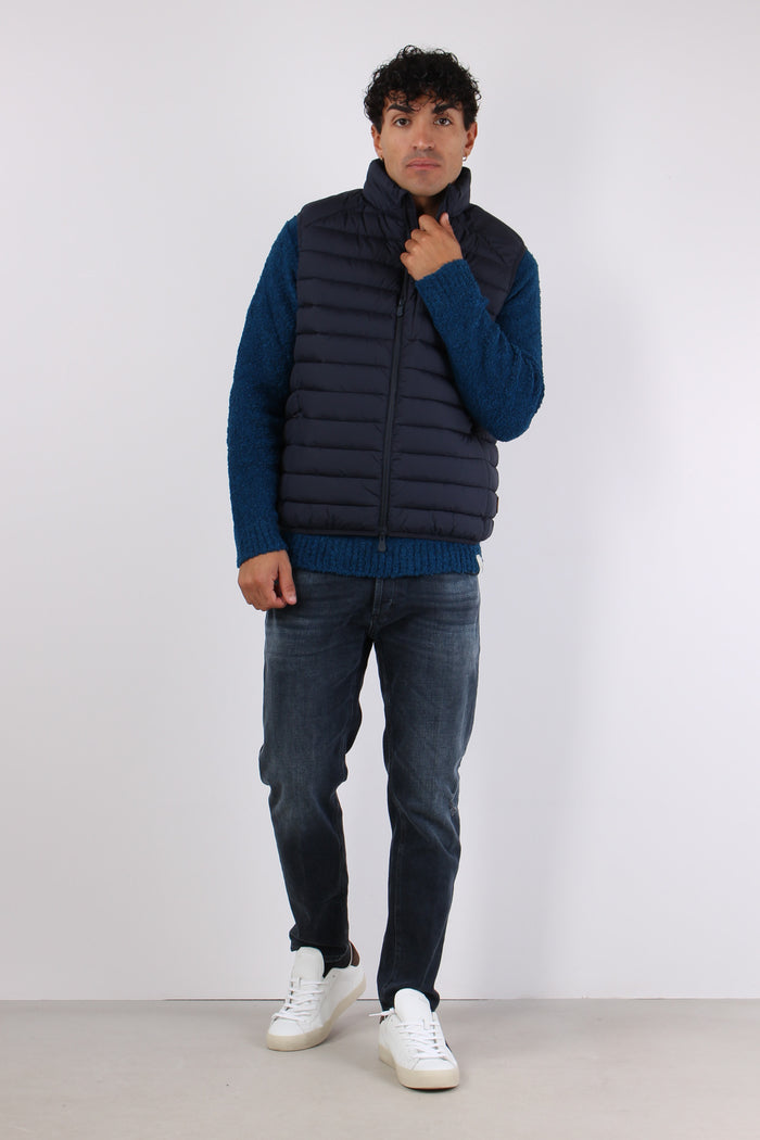 Rhus Gilet Piuma Blue Black-4