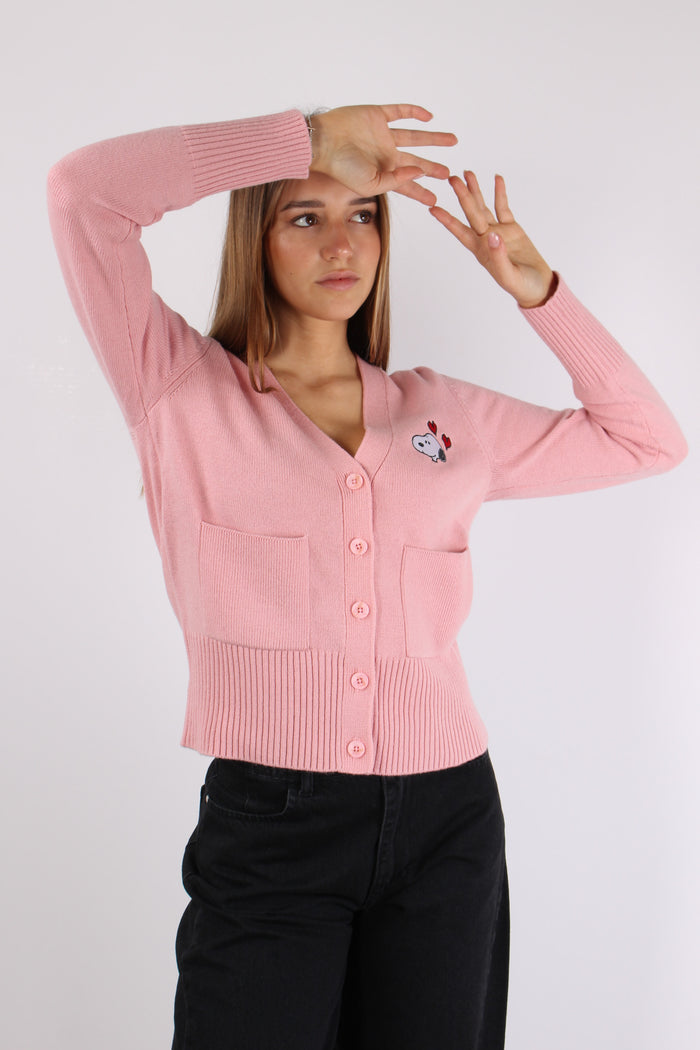Cardigan Ricamo Dietro Rosa-4