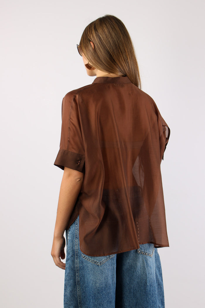 Casacca M/m Over Mussola Cioccolato-5