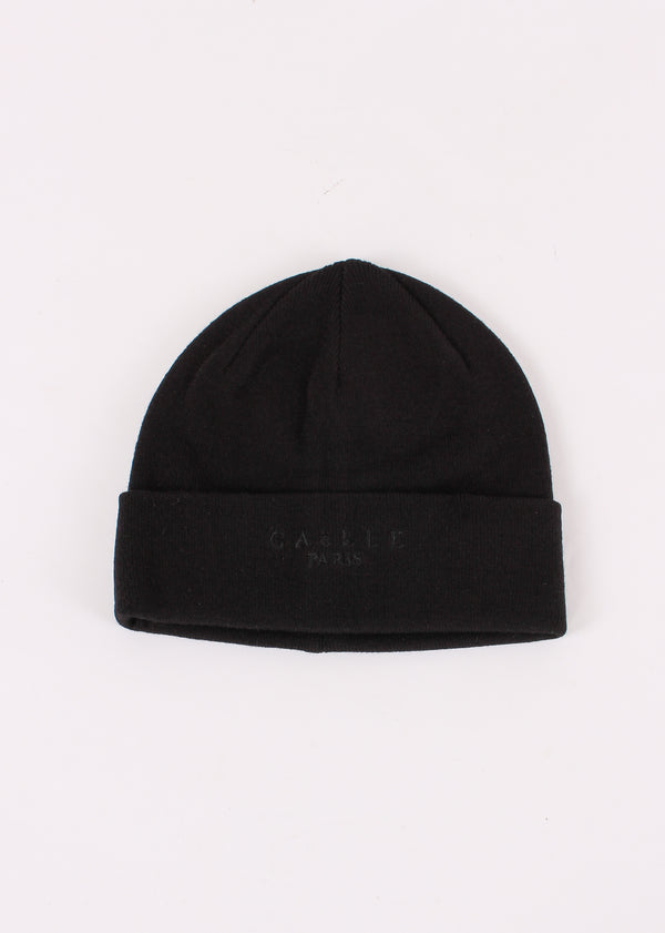 Cuffia Ricamo Logo Nero
