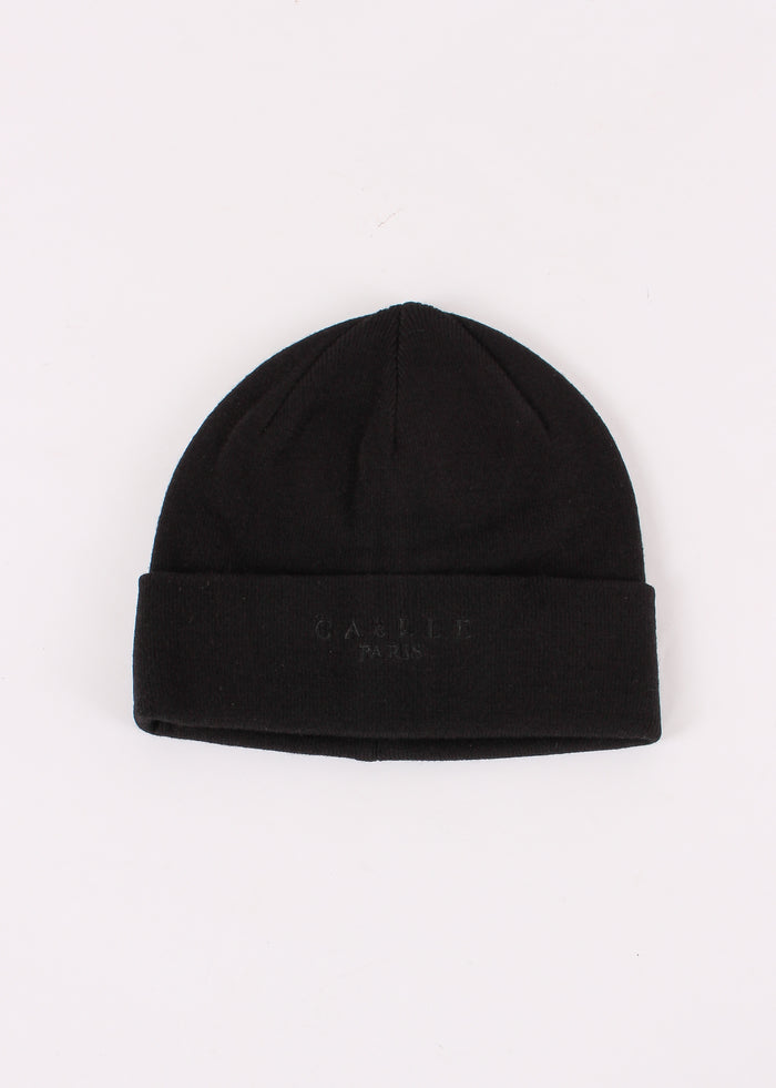 Cuffia Ricamo Logo Nero