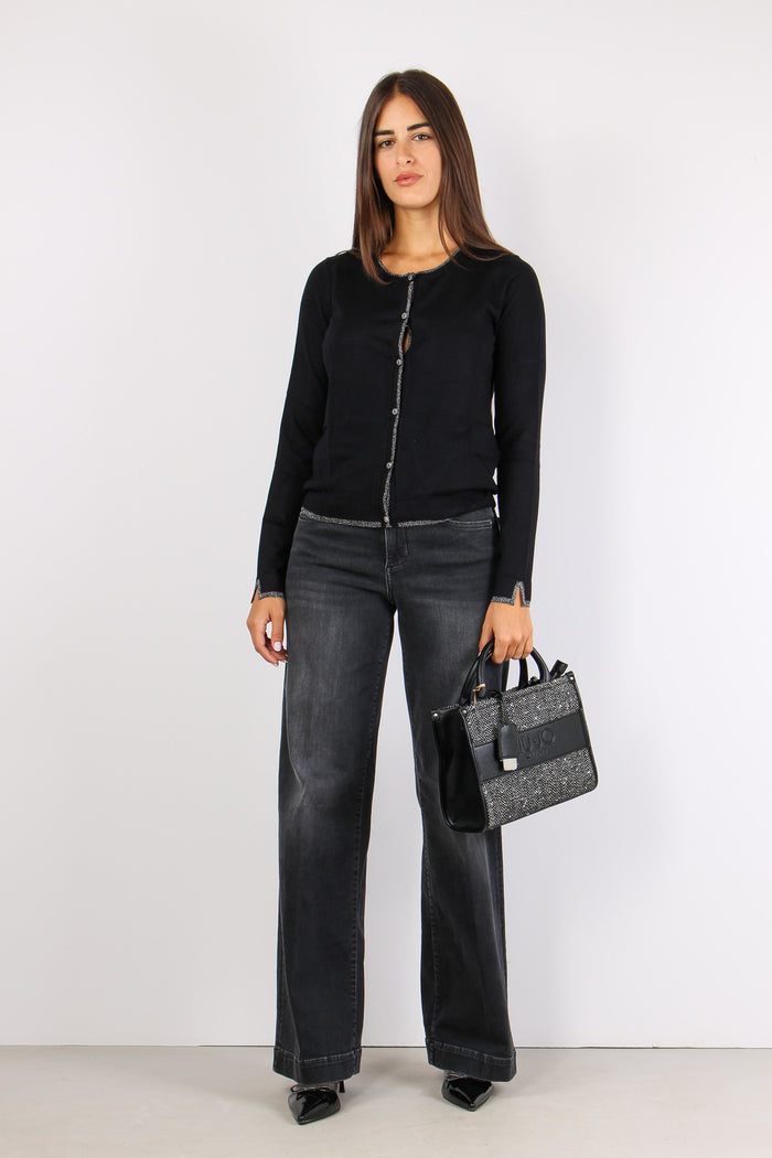 Pantalone Flare Authentic Nero Lavato