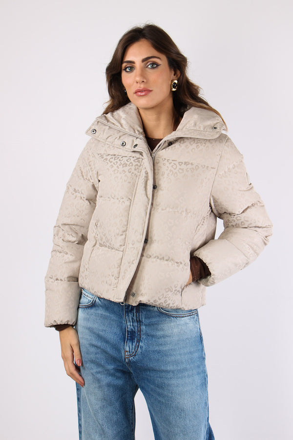 Piumino Corto Animalier Canapa