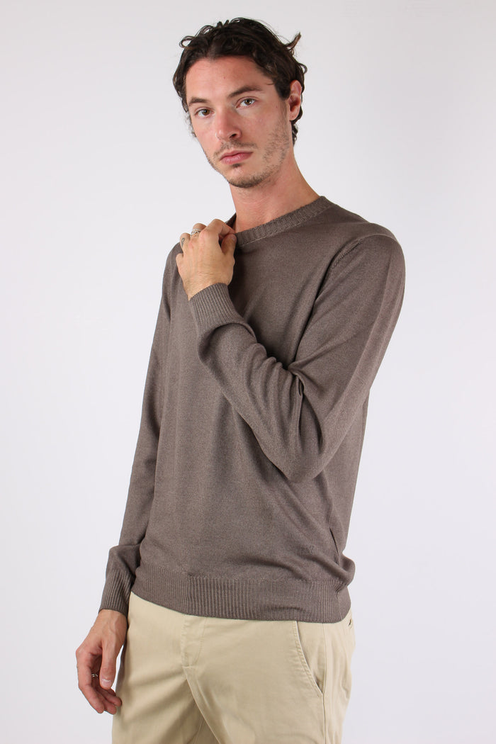 Maglia Lana Effetto Lavato Noce-3