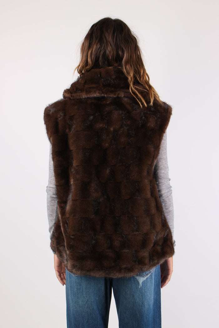 Glossinia Gilet Ecopelliccia Chicco Caffe-6