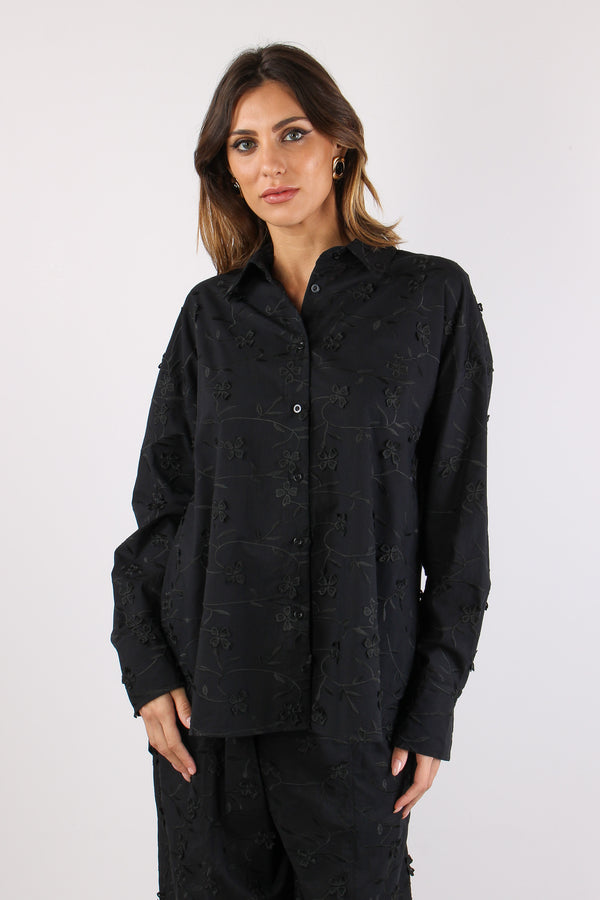 Camicia Fiocchi Retro Fiore 3d Nero-2
