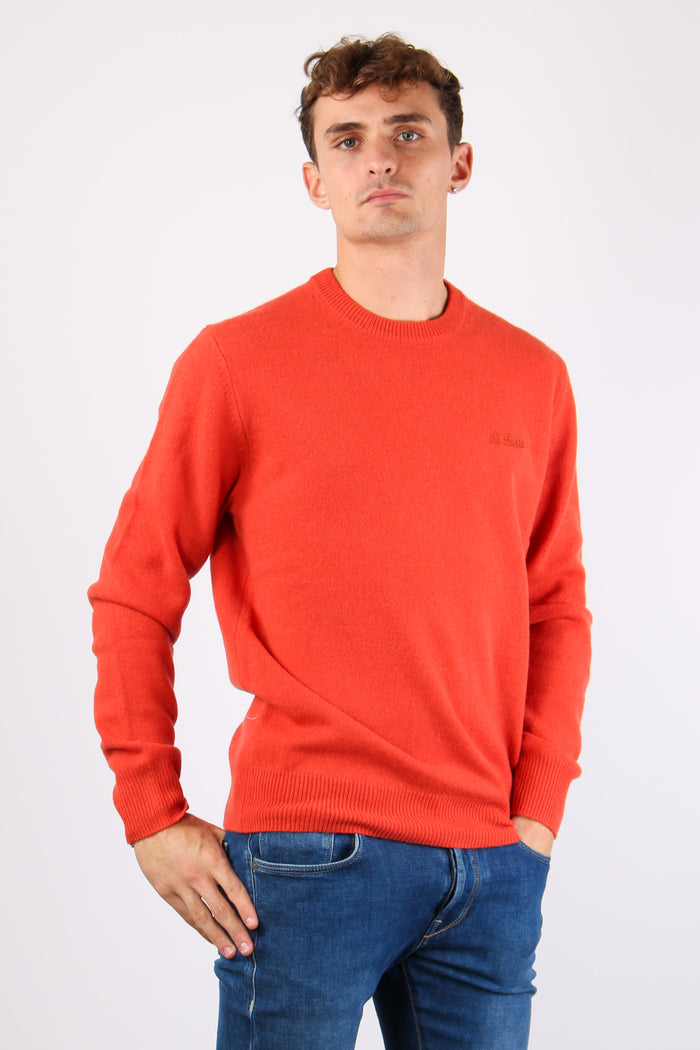 Maglia Girocollo Lana Orange-2