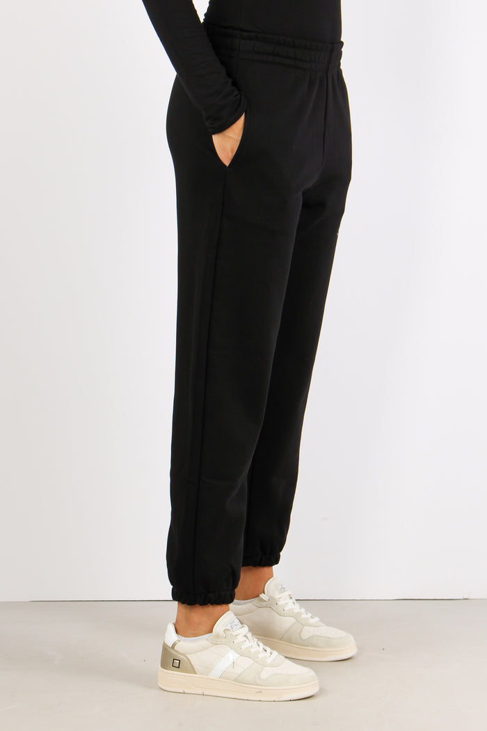 Pantalone Felpa Basico Nero-8