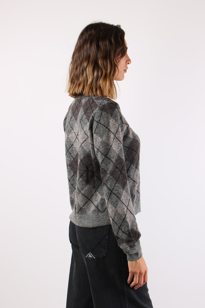 Cardigan Rombi Grigio-6