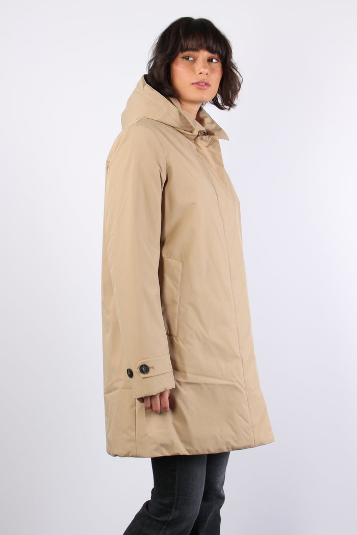 Embie Impermeabile Monopetto Beige-4