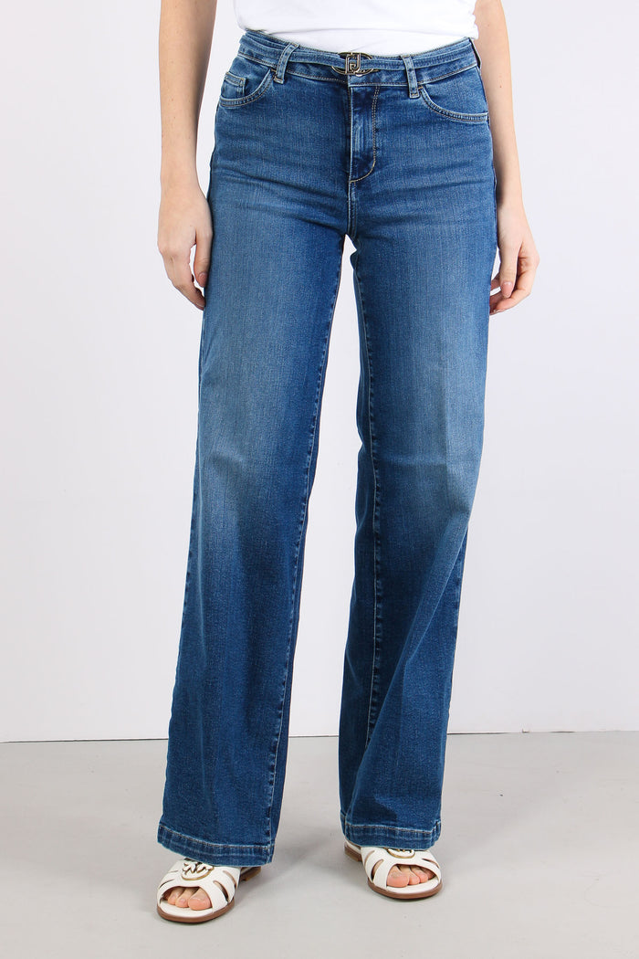 Jeans Good Flare Denim Scuro-6