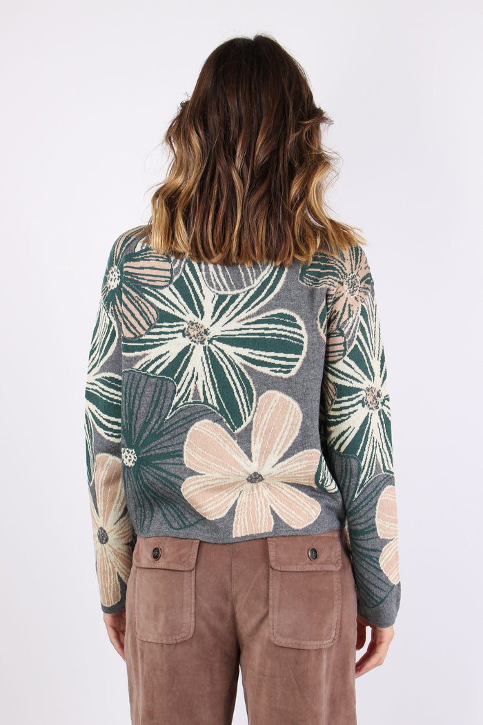 Collo Alto Stampa Grigio-4