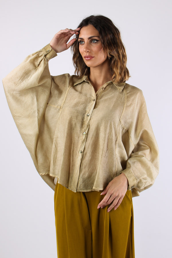 Camicia Over M/l Olio-2