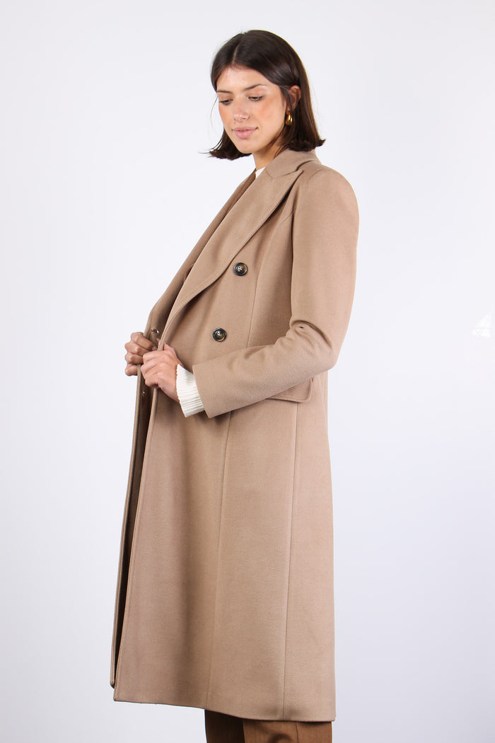 Cappotto Lungo Sfiancato Cammello-3