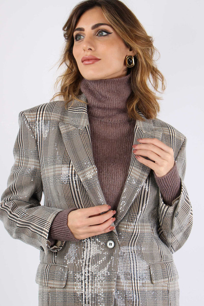 Giacca Galles Paillettes Tartan-8