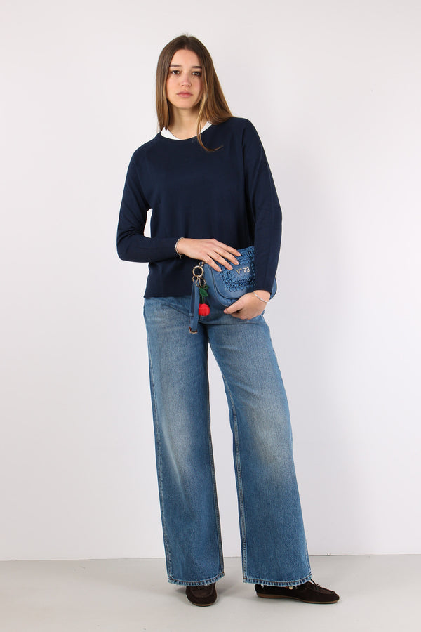 Maglia Manica Reglan Blu