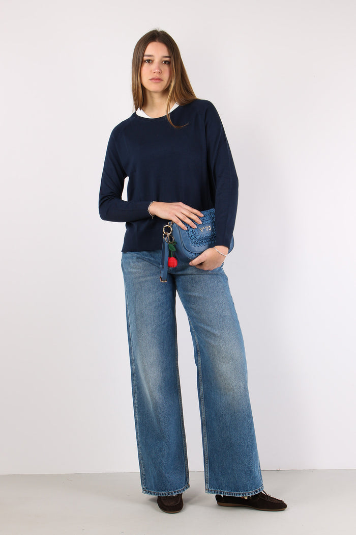 Maglia Manica Reglan Blu