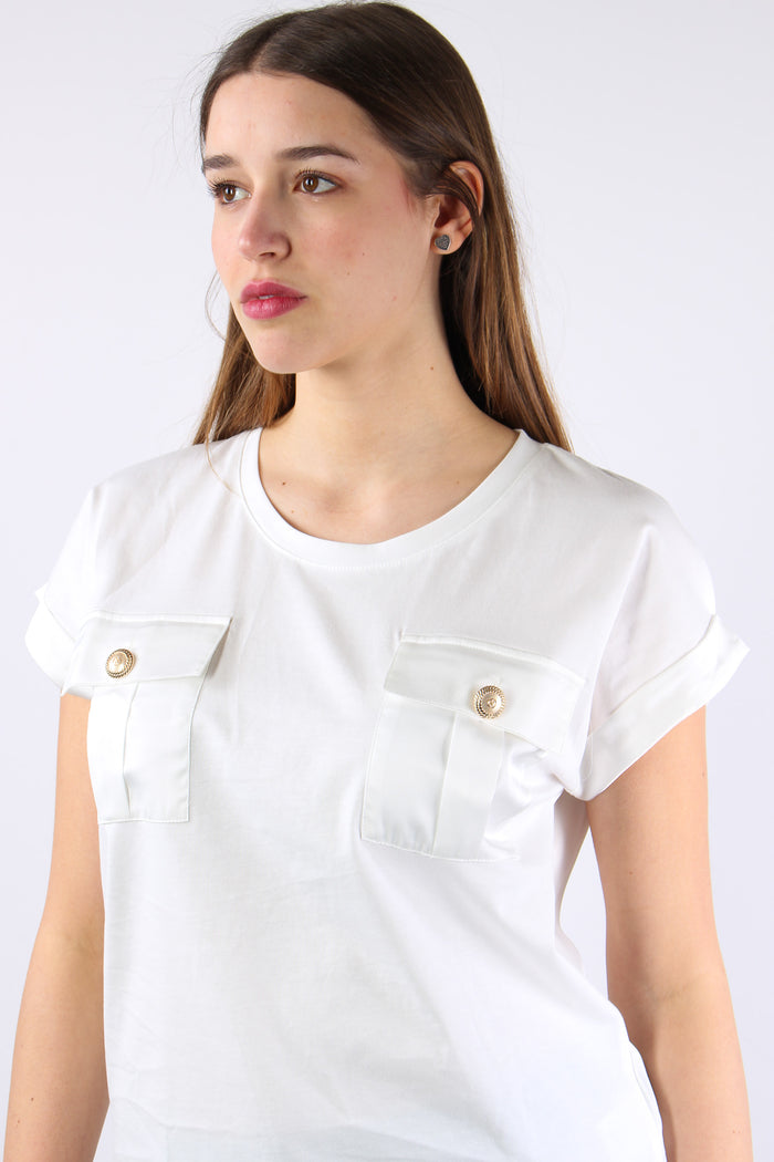 Antoine T-shirt Cotone Taschiine White-3