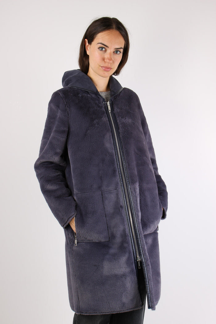 Ecomontone Lungo Cappuccio Night Grey-5