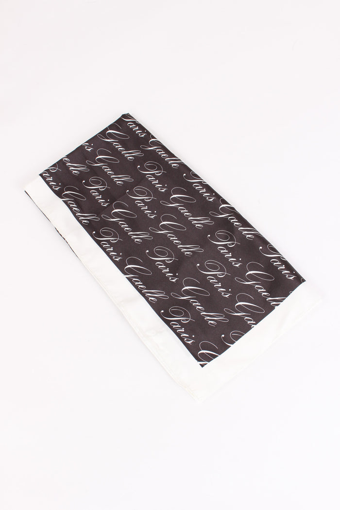 Foulard Logo Corsivo Nero