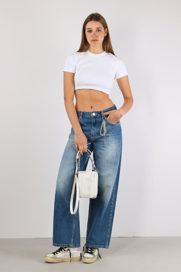 T-shrit Crop Logo Optic White