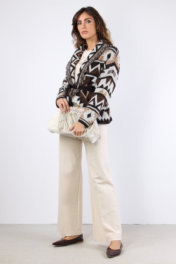 Cardigan Jacquard Peruviano Moro-2