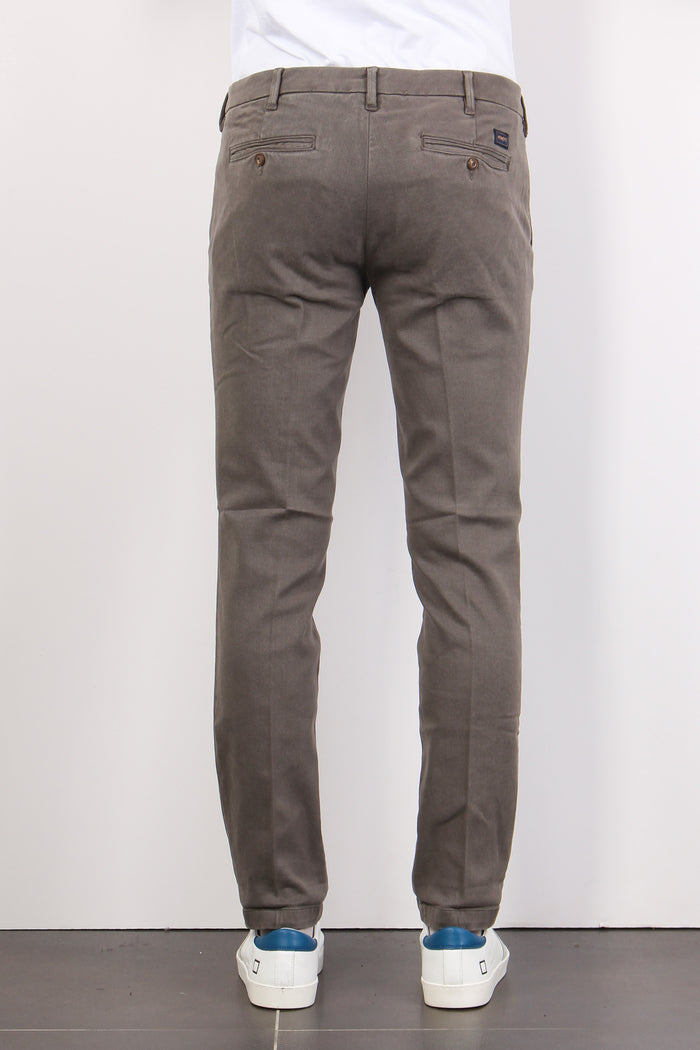 Pantalone Chino Flanella Fango-3