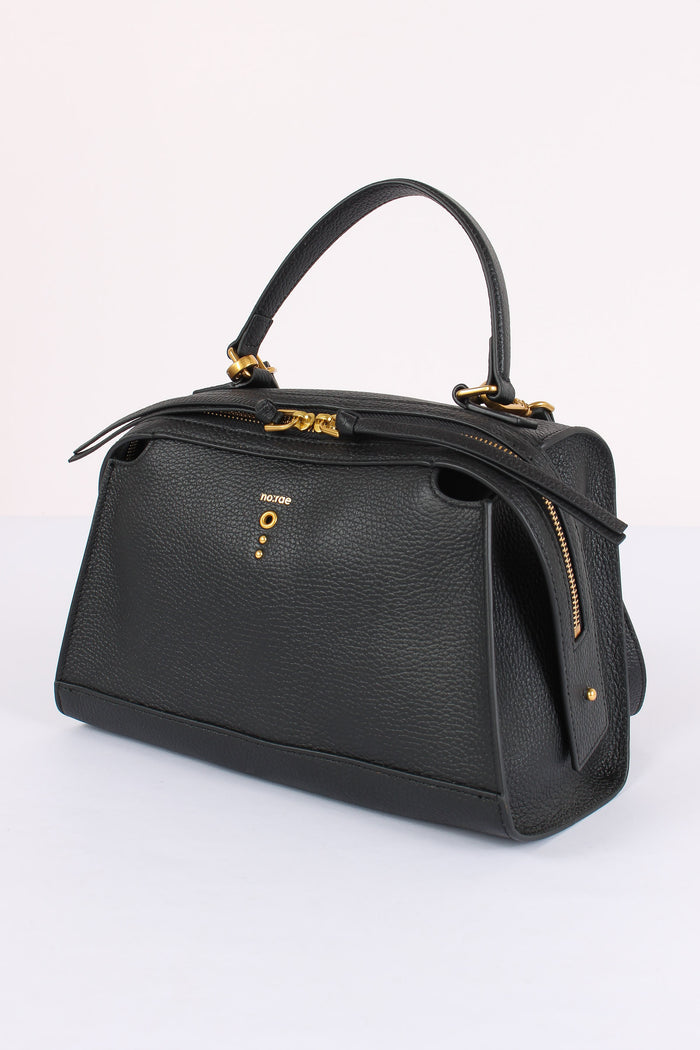 Trapezio Pelle Martellata Black-4