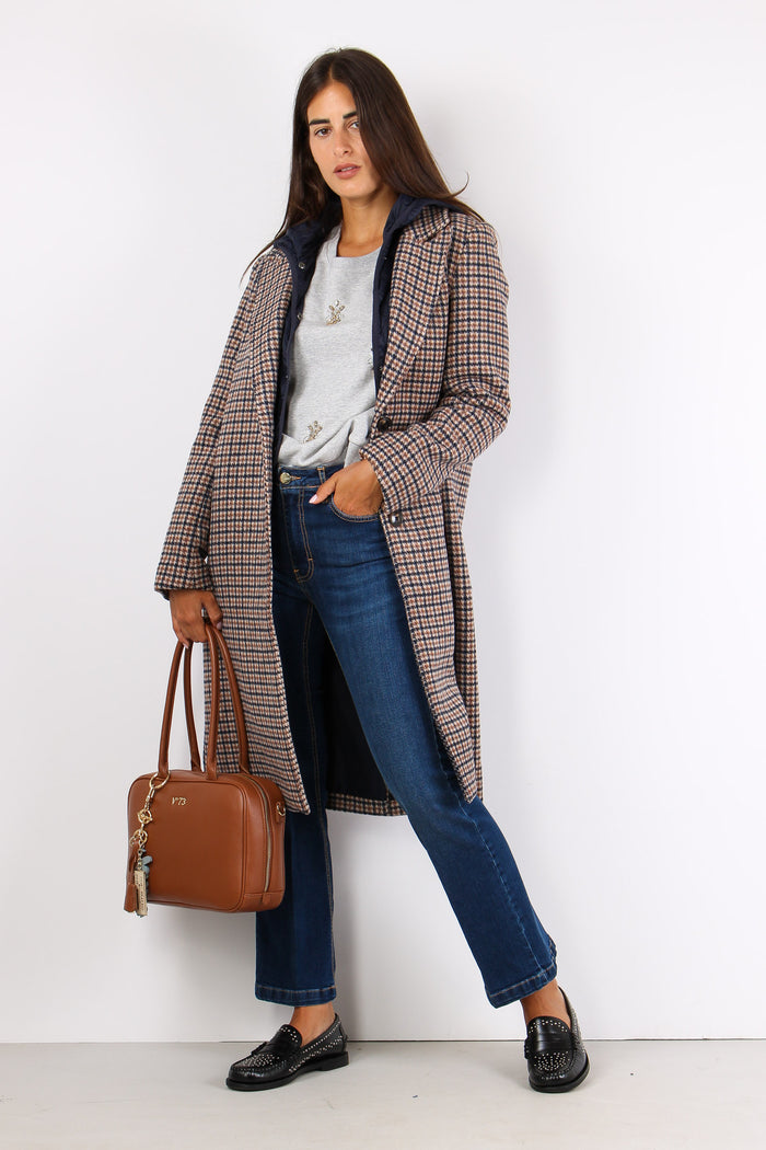 Didier Cappotto Pied De Poule Fango/blu-6