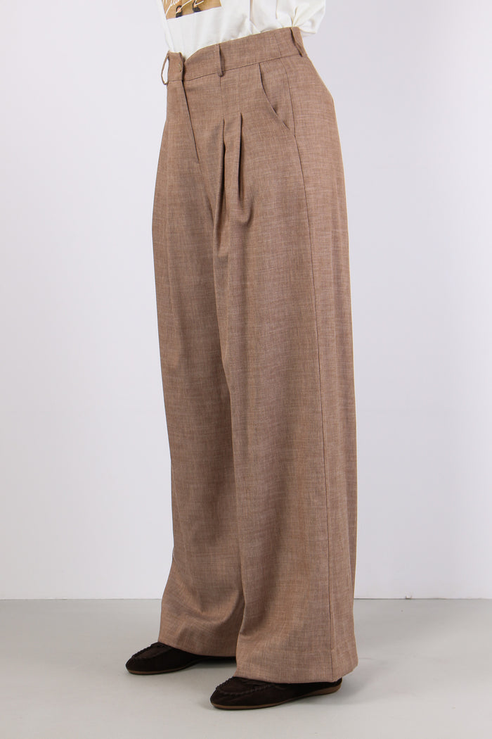 Pantalone Doppia Pences Effett Caffe-5