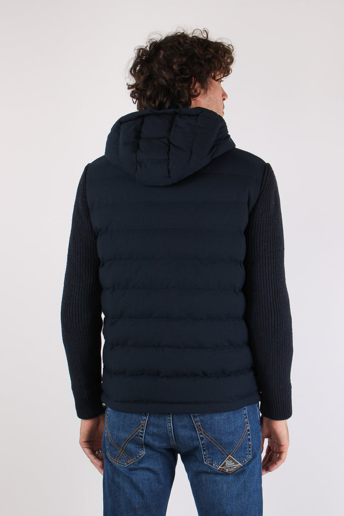 Giubbotto Bimateriale Inserto Navy-4