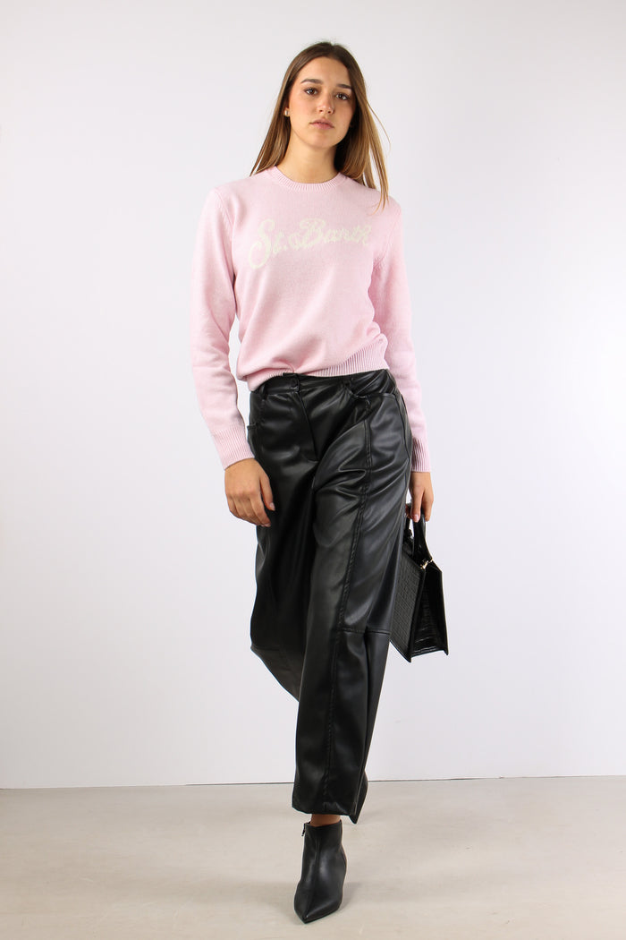 Girocollo Scritta St Barth Rosa-8