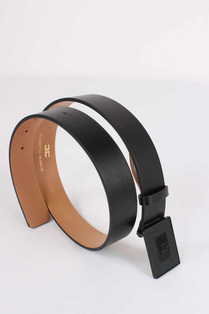 Cintura Placca Tono Su Tono Nero-2