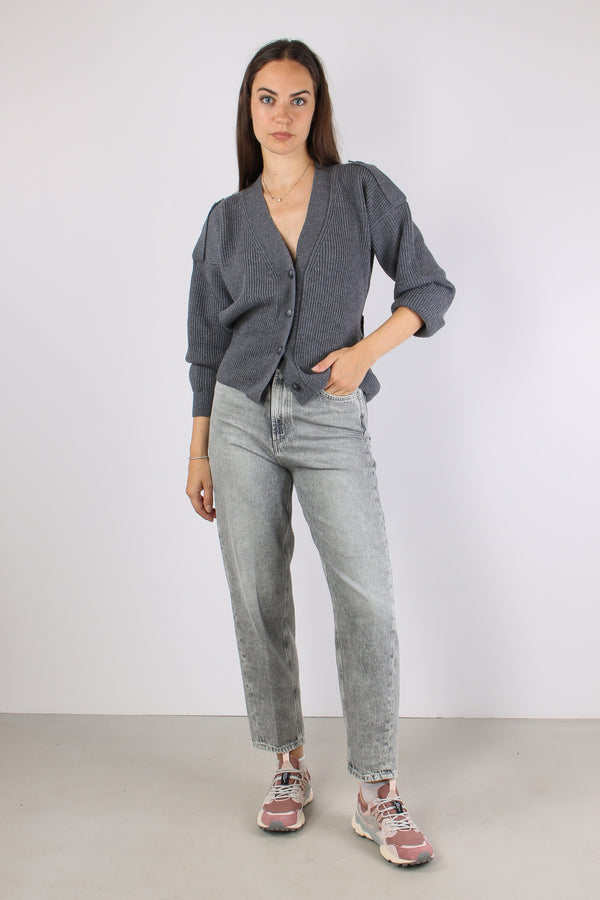 Cardigan Alamari Cintura Laterale Grey-2