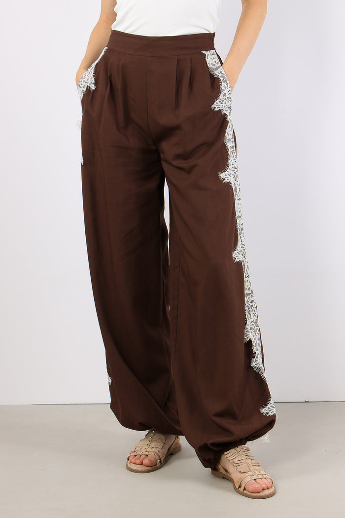 Pantalone Baloon Banda Pizzo Moro-2