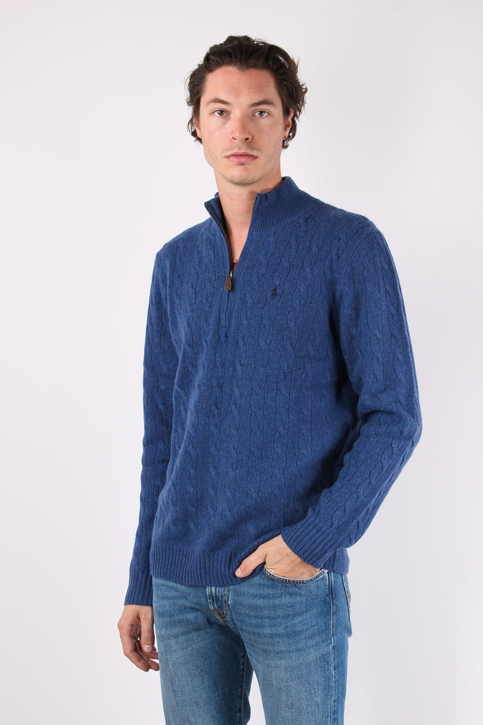 Felpa Mezza Zip Tecnica Rustic Navy-3