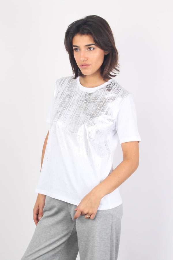 T-shirt Splamata Argento Bianco/argento-2