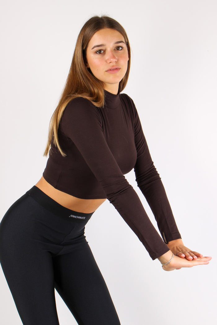 Dolcevita Cropped Viscosa Moro-7