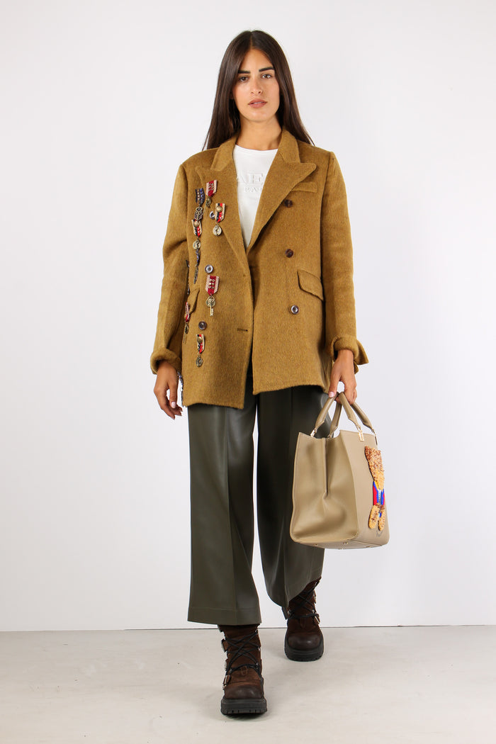 Giacca Corta Inserto Spille Unica