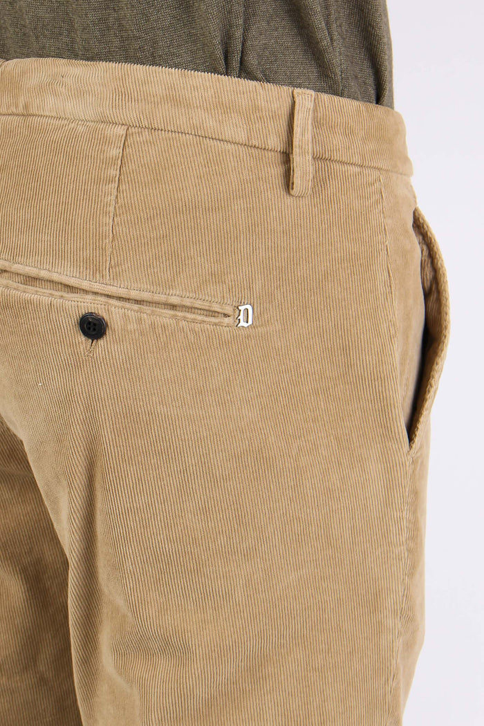 Gaubert Pantalone Velluto Mill Beige-8