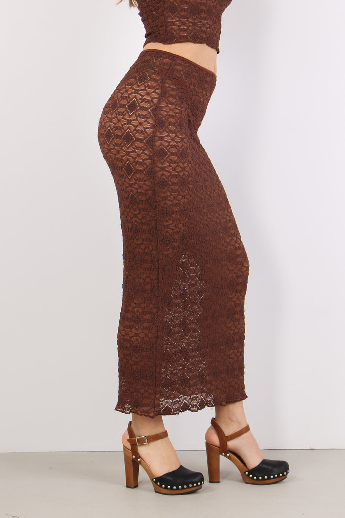 Gonna Lunga Macrame Moro-5