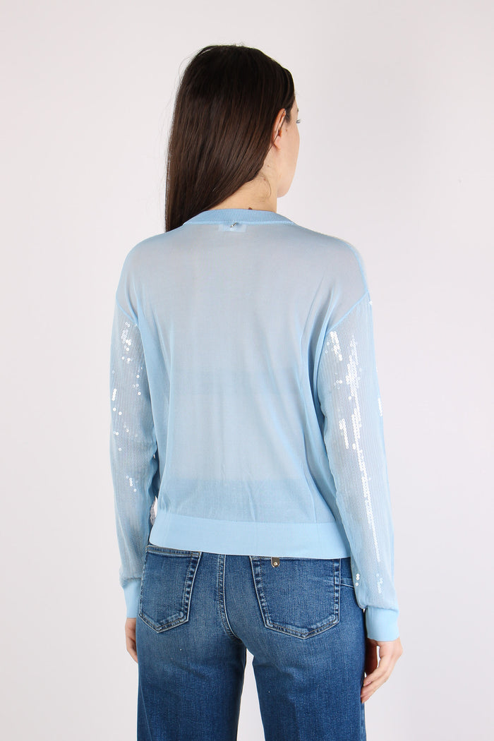 Cardigan Inserto Paillettes Blue Bell-4