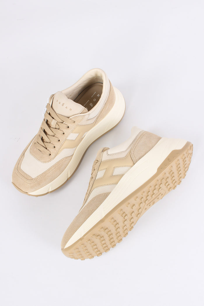 Sneaker Platform Scamosciata Avorio/beige-2