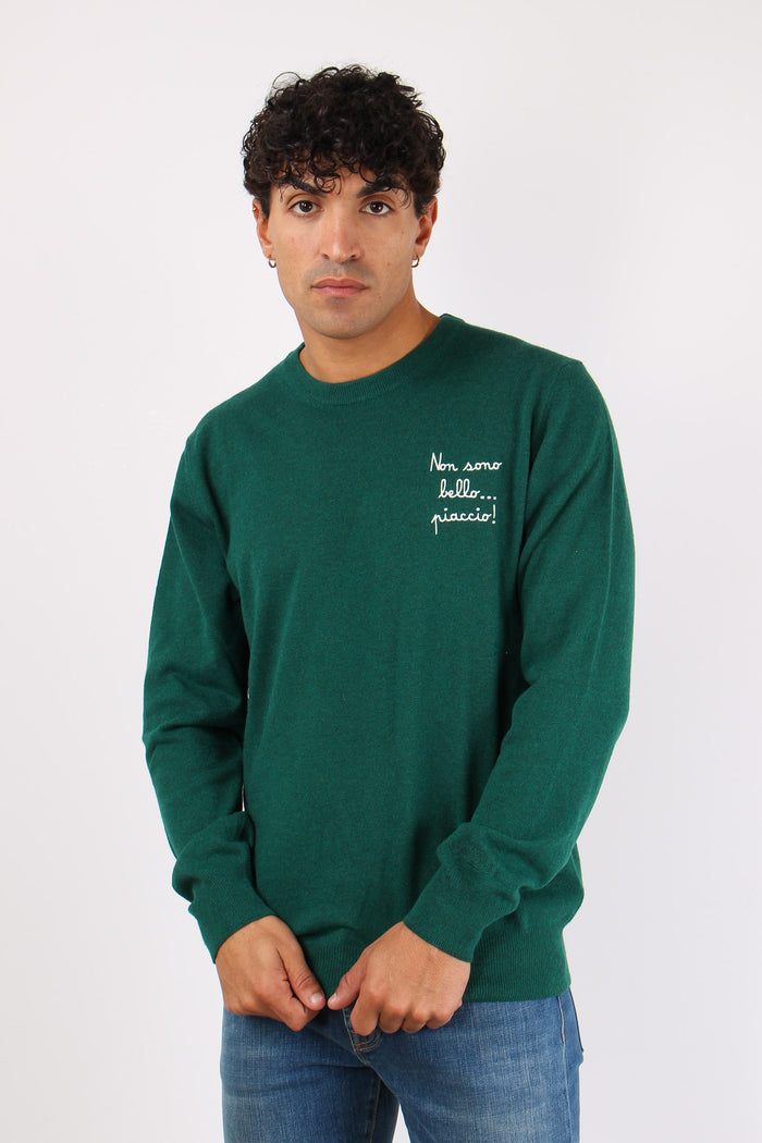 Girocollo Non Sono Bello Verde