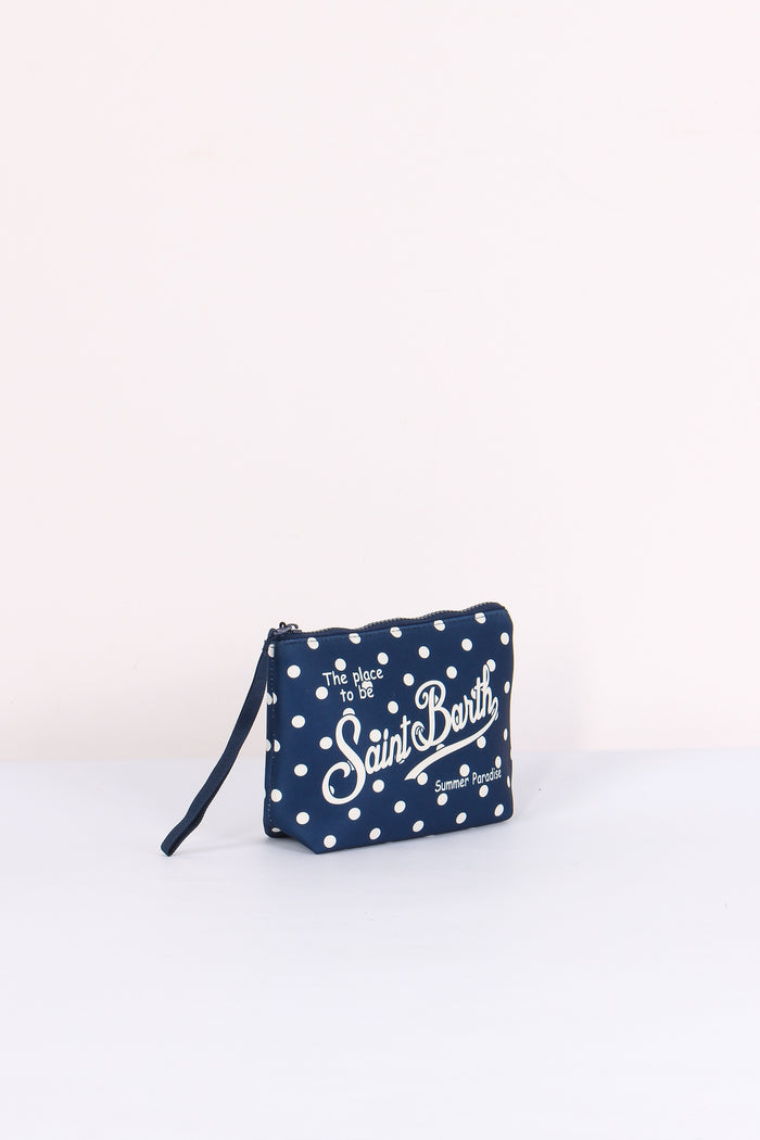 Aline Pochette Pois Blu/bianco-5