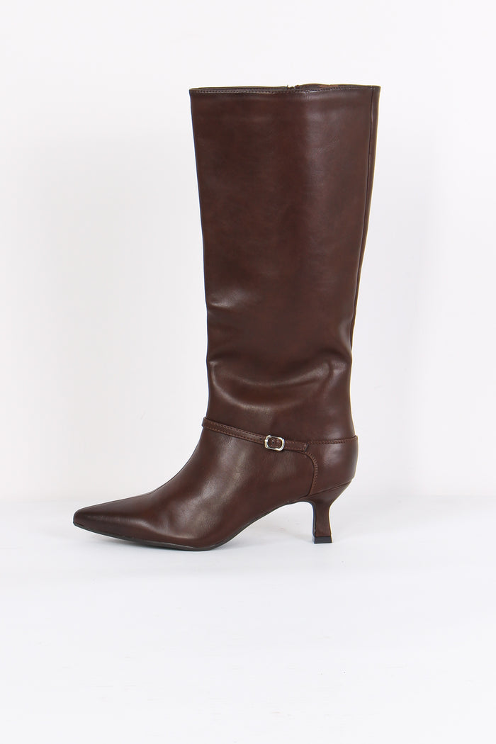 Stivale Alto Fibia Brown-5